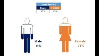 Male and Female Info-graphics in Excel