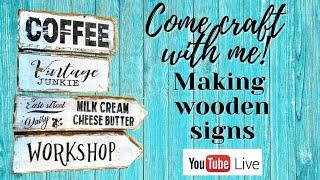 Making wood signs with Mod Podge reverse Graphic technique / Q&A SESSION