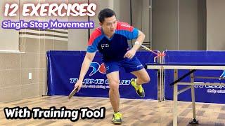 12 single step movement exercises with table tennis training tool |  Training at home