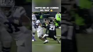 Shilo Sanders got dropped by Kansas State RB DJ Giddens 