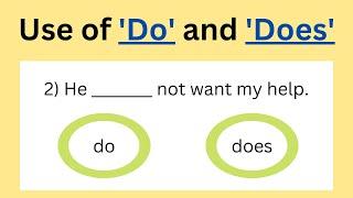 Use of Do and Does - Quiz | Can you score 12/12? | Simple Present Tense