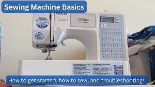 Sewing Machine Basics for Beginners! Get started using a sewing machine with troubleshooting tips