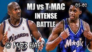 Michael Jordan vs Tracy McGrady Highlights Wizards vs Magic (2001.12.01)-41pt, Instense Face Off!