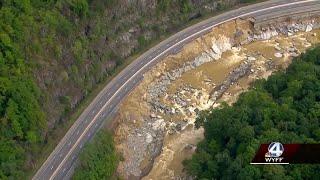 'Unfortunate situation': Another slide delays reopening of Interstate 40