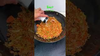 Fiery Cabbage & Carrot Fried Rice! ️ So Easy!