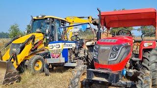 Jcb 3dx Eco Excellence Backhoe Machine Loading Mud In Mahindra and Swaraj Tractor | Jcb and Tractor