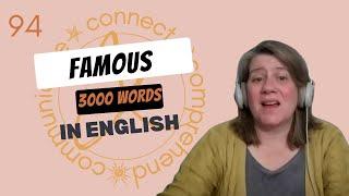 Learn English Vocabulary: "famous" - Definitions, Usage, Collocations, and Opposites 94/3000