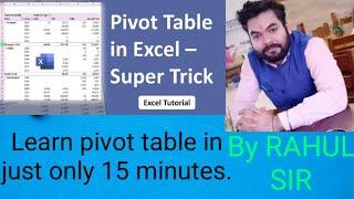 Introduction to Pivot Tables, Charts, and Dashboards in Excel |Hyperlink | ICL CLASSES | RAHUL SINGH