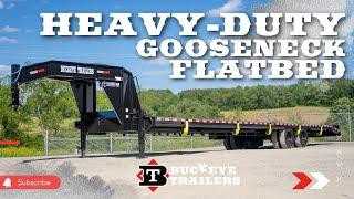 Heavy-Duty Gooseneck Flatbed Trailer