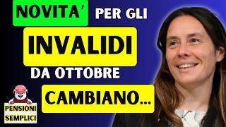 🟨 NOVITA' PER GLI INVALIDI️ PENSIONI, ASSEGNI, BONUS E MOLTO ALTRO️ DA OTTOBRE CAMBIANO...️