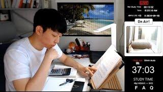 24/7 Study With Me - 10 minute break & 50 minutes study (18/07/29)