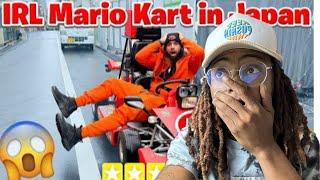 Wavybabysim reacts to OKQ riding super Mario carts in Japan