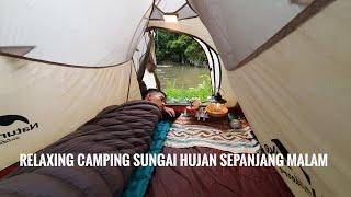 SOLO CAMPING • Hujan Deras Malam Hari Sampai Pagi - Solo Camping In Heavy Rain - Solo Camping Horor