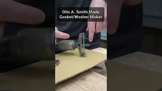 Patented Otis A. Smith gasket/washer maker. Same basic design are still made.  #demo #vintagetools