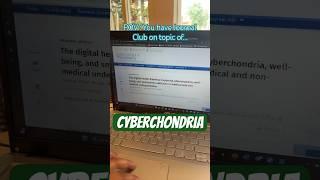 Do you know about Cyberchondria? #psychiatryresident #journalclub #cyberchondria #fyp #rubiscotalks