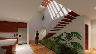 CASA MODERNA 9X30 | Modern house design 9x30m