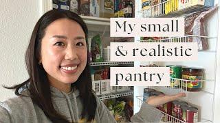 Realistic SMALL pantry organization ideas! Ways to save space & be more efficient 