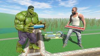 Franklin Fight Giant Hulk in Indian Bike Driving 3D