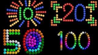 Color Ball Counting Collection - Count to 10, 20, 50 & 100 - The Kids' Picture Show (Learning Video)