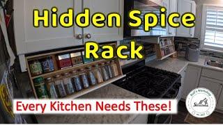 How to build a Custom Spice Rack - Integrated under cabinet - Like it is part of the cabinet!