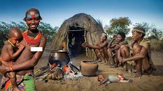Discover Hadzabe Tribe Baboon Monkey Hunt | baboon eating tribe | Full Documentary