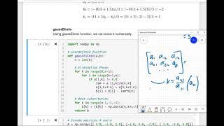 2.2 - Gaussian Elimination Method (code & example) - Engineering Numerical Methods w/Python 3