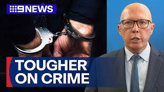 Liberal party plan to tackle crime if elected | 9 News Australia