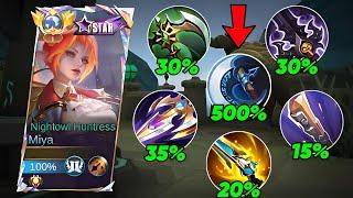 MIYA NEW TRICK INSANE +500% ATTACK SPEED HACK BUILD 2025!!! (MUST TRY) GLOBAL 1 MIYA BEST BUILD!!
