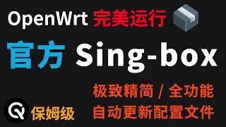 openwrt与Sing-box完美搭配，官方singbox、超越插件的使用体验、解锁全部功能、自动更新配置与订阅