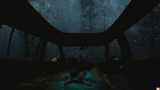 BRUIT DE LA PLUIE, ORAGE ET TONNERRE DANS UN CAMPING CAR POUR DORMIR. #pluie #orage #tente #camping