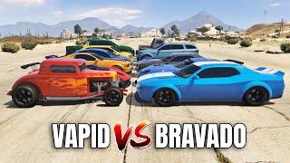 GTA 5 ONLINE - VAPID VS BRAVADO (WHICH IS FASTEST?) | FORD VS DODGE