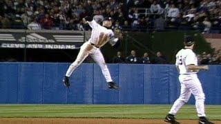 Derek Jeter's ridiculous jump-throw nabs Fryman in the 1998 ALCS