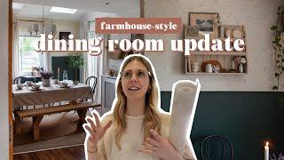 Farmhouse-style Dining Room Update | making it more cosy!