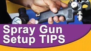 Spray Gun Setup TIPS, Then Mixing and Spraying Basecoat Over Primer!