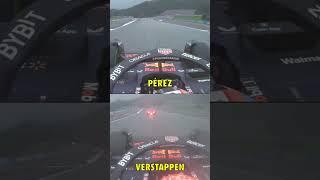 VERSTAPPEN vs CHECO PEREZ al comienzo del SPRINT del GP de AUSTRIA 2023