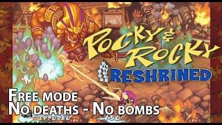 Pocky & Rocky Reshrined (Free Mode) - No Death playthrough - 3,672,200 points