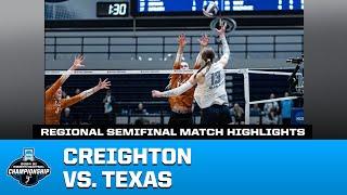 Creighton vs. Texas: 2024 NCAA volleyball regional semifinal highlights