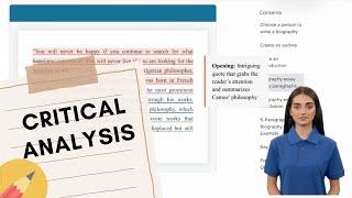 How to Write a Critical Analysis Essay  (Examples & Steps)