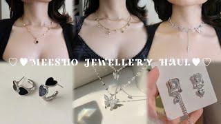 HUGE *MEESHO JEWELLERY* HAUL  | DAINTY AND AESTHETIC | KOREAN JEWELLERY | Under 250