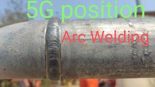 Pipe to pipe joint arc welding in Galvanized Iron(GI)