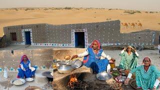 Pakistani Hindu Women Evening Routine In Desert | Traditional Cooking Village Food | Cholistan Life