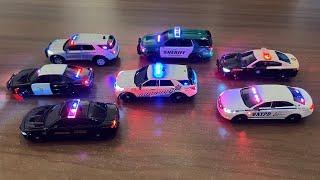 Greenlight Custom Police Cars With Working LED Lights 1/64 Scale