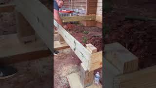 HOW TO BUILD A DECK part 1: Pour footers and framing #shorts #construction #diy #contractor