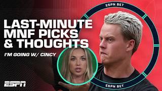 LAST-MINUTE MNF PICKS  I'm taking the BENGALS (-7) in the battle of LSU QBs | ESPN BET Live