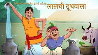 LAALCHI DOODHWALA Ki Hindi Kahaniya - DISHONEST MILKMAN – SSOFTOONS HINDI