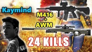 Cloud 9 Kaymind - 24 KILLS - M416+AWM - SOLO - PUBG