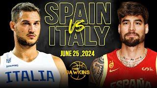 Spain vs Italy Full Game Highlights | Olympics Warm-Up | June 25, 2024 | FreeDawkins