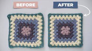 If you have twisting granny squares, try this!