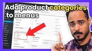 How to Add Products Categories to Your Wordpress Menu Fast  #wordpress #website