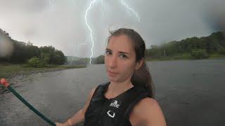 We almost DIED!! Stuck on a Raft during a LIGHTNING STORM (treasure diving)